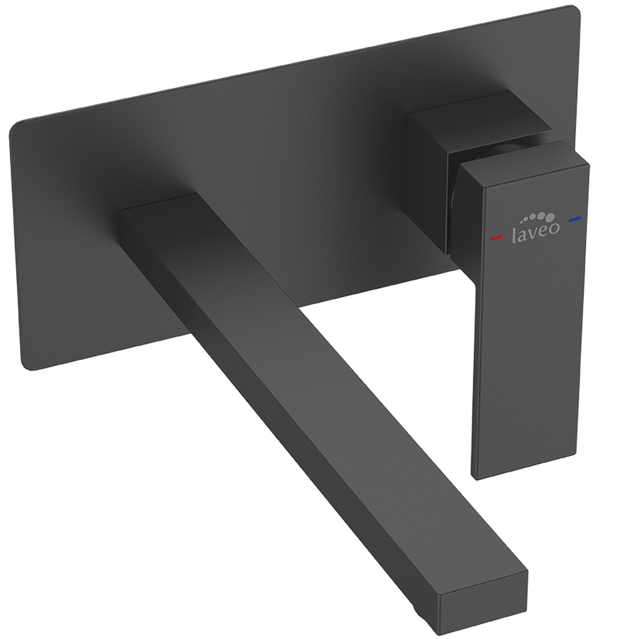 Laveo Kvadrato mitigeur de lavabo encastrée noir BLQ722P