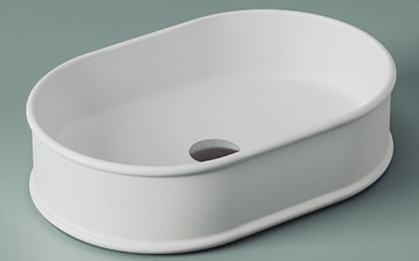 Art Ceram Atelier lavabo 60x40 cm ovale à poser blanc ATL00201;00