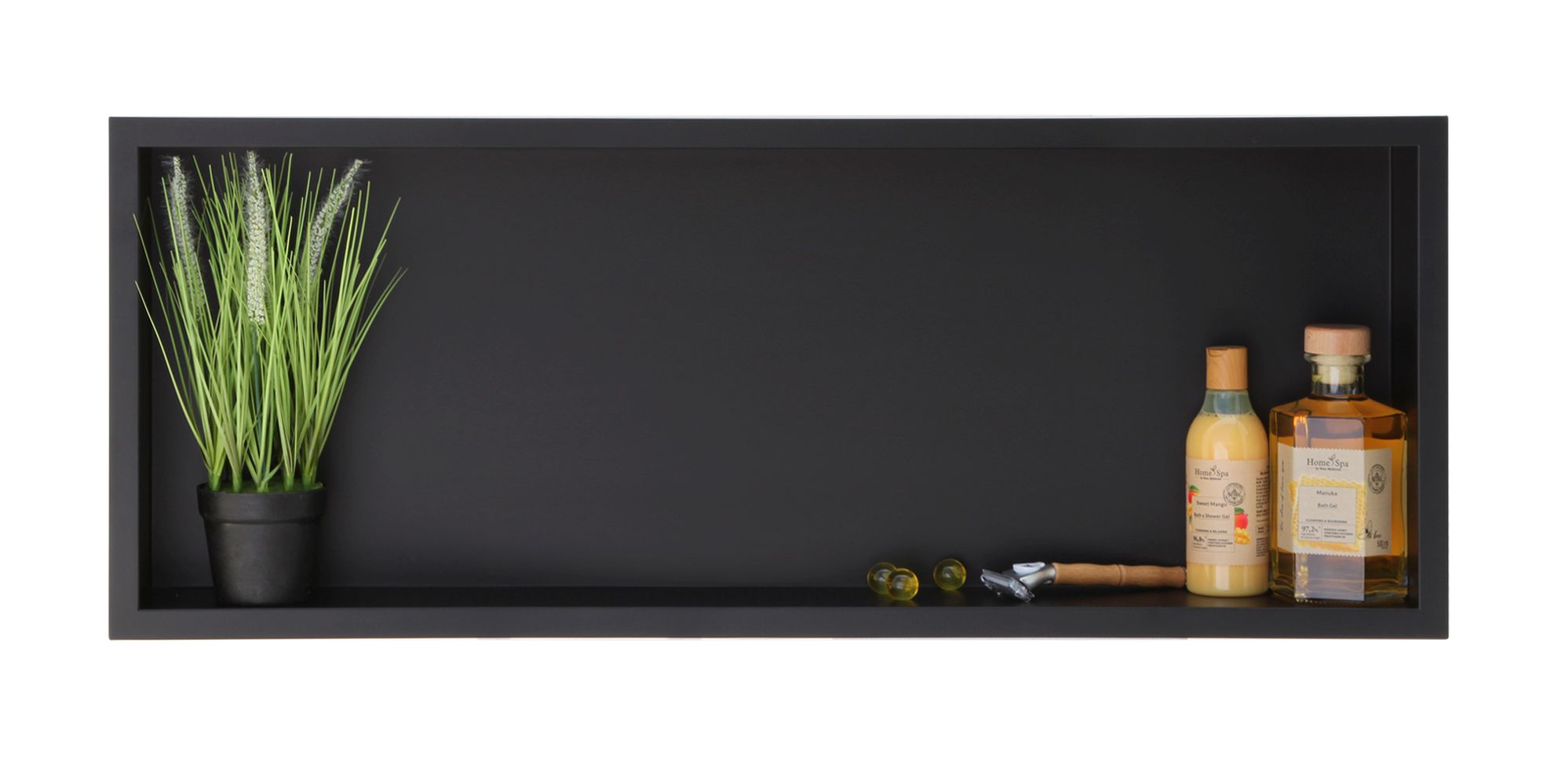 Balneo Wall-Box One Black étagère encastrée 90 cm noir OB-BL6