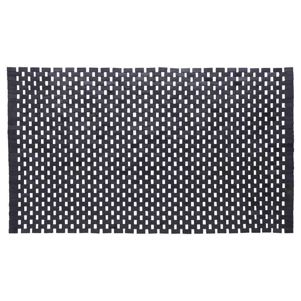 Sealskin Woodblock tapis de bain 90x52 cm rectangulaire noir 800125
