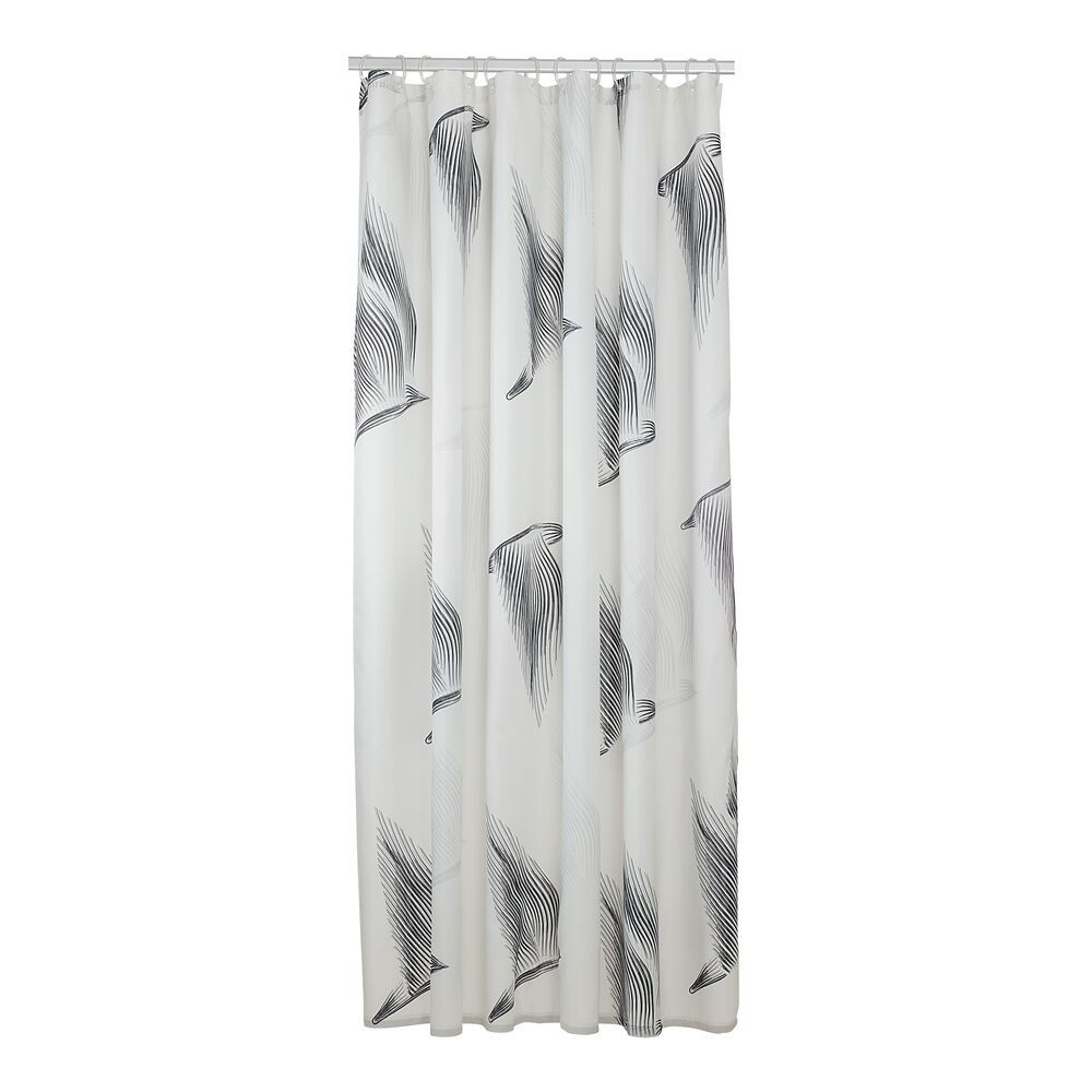 Sealskin Birds rideau de douche 200x180 cm blanc-noir 800141