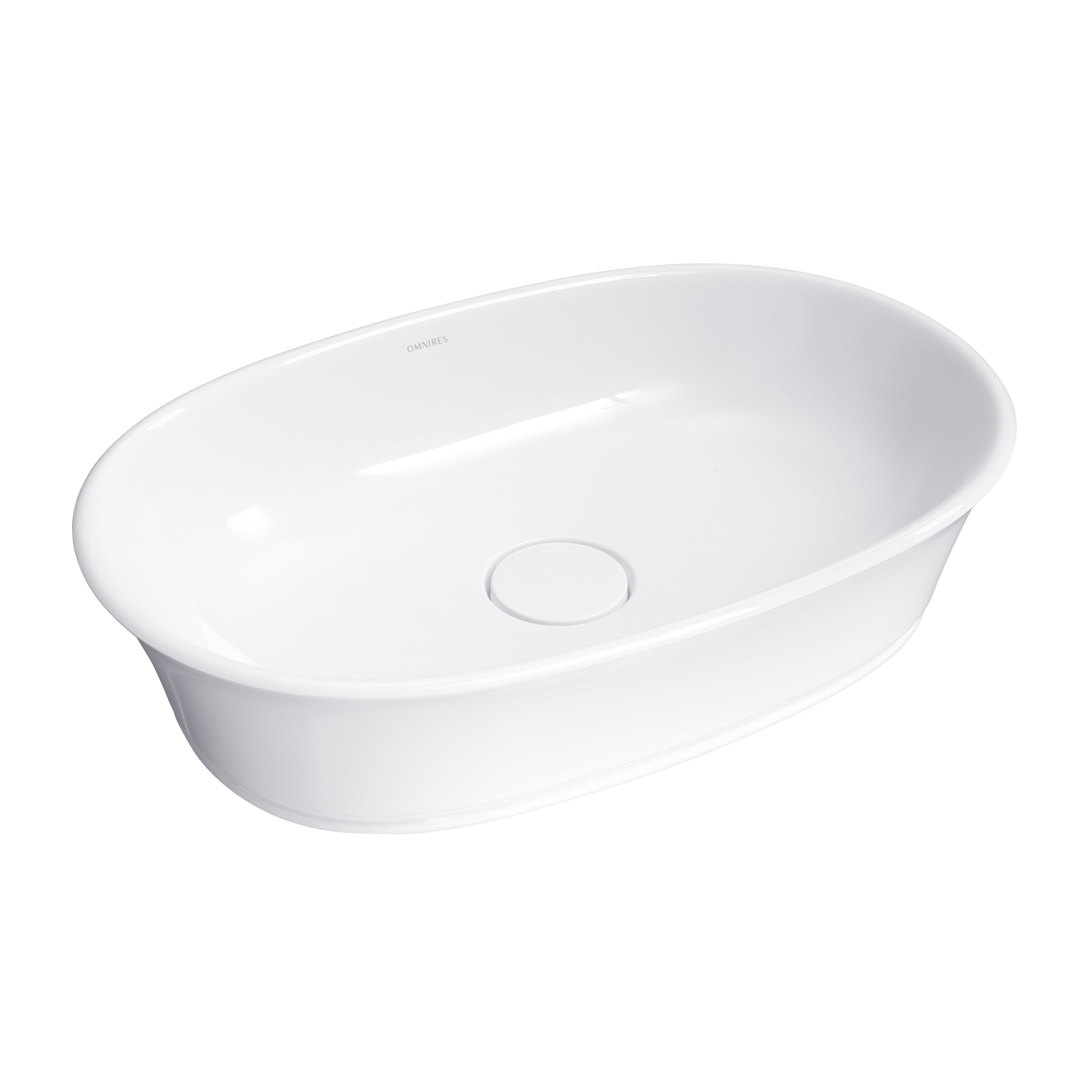 Omnires Classica M+ lavabo 61x40 cm ovale à poser blanc CLASSICAUNBP