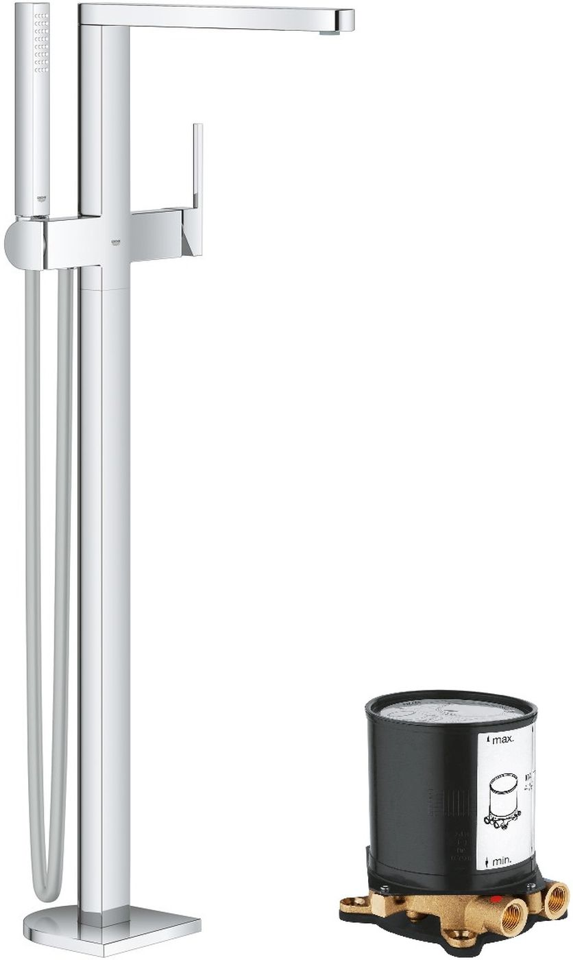 Set mitigeur bain-douche Grohe Plus 23846003, élément de montage au sol Grohe 45984001