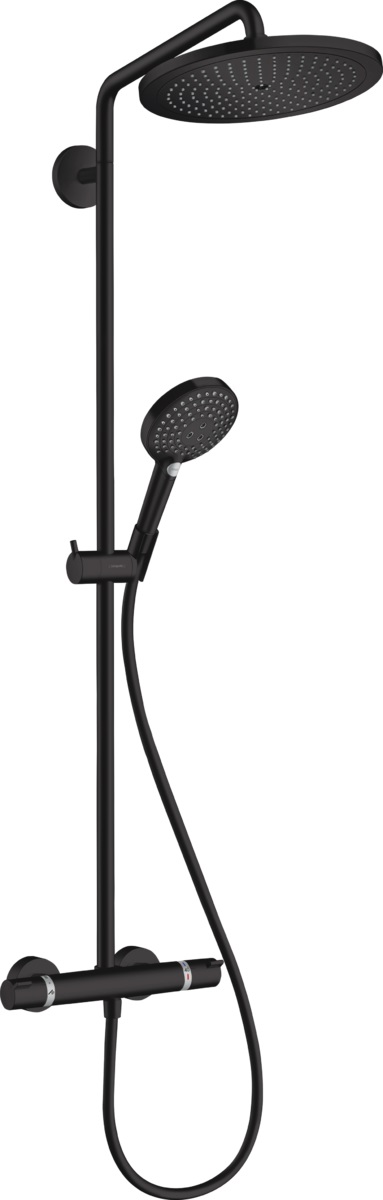 Hansgrohe Croma Select S ensemble de douche mural avec thermostat oui noir 26891670