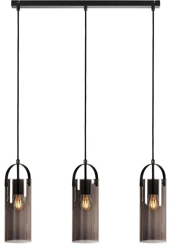 Markslöjd Glory lampe suspendue 3x15 W noir-fumé 108219