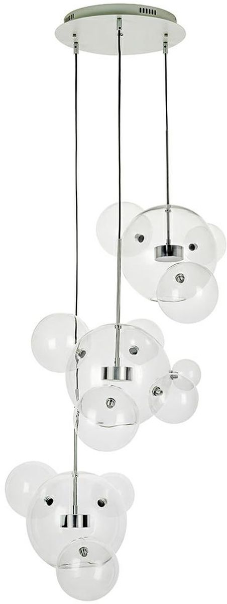 King Home Capri Disc lampe suspendue 6x7 W chrome-transparent XCP9148-3A.CHROM