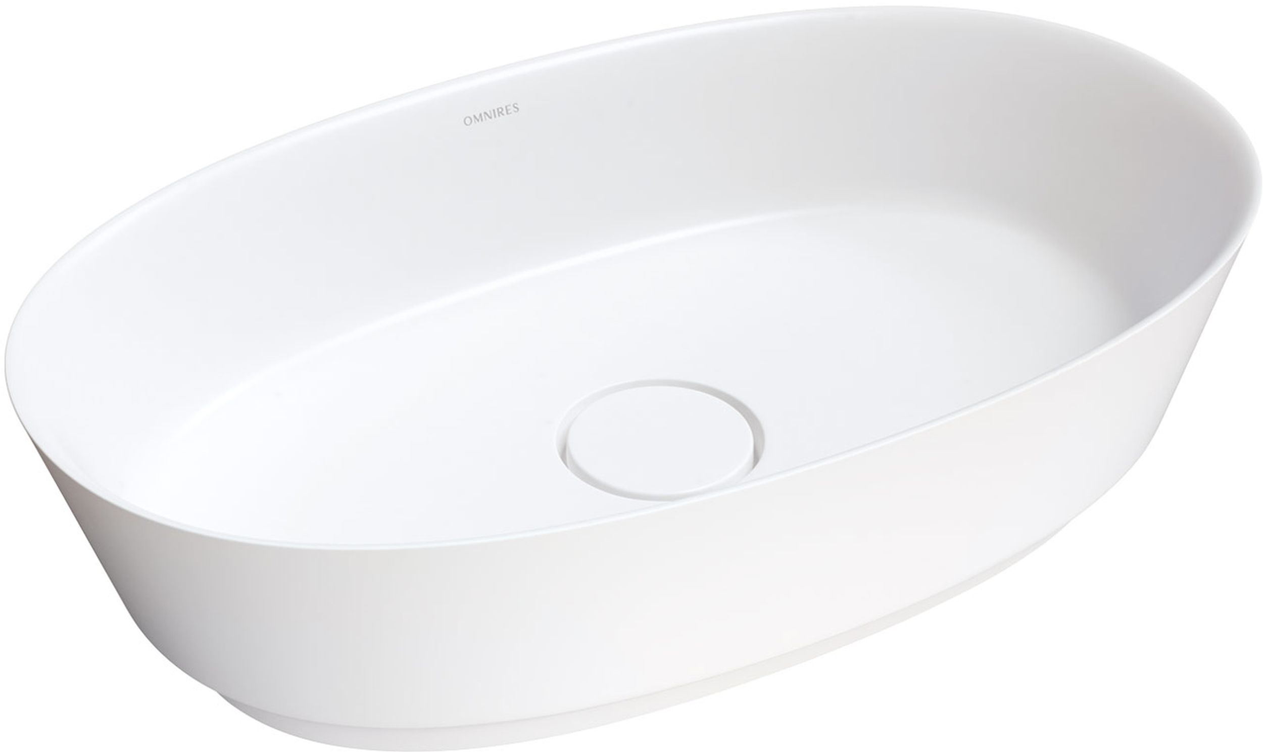Omnires Neo M+ lavabo 60x38 cm ovale à poser blanc mat NEOUNBM