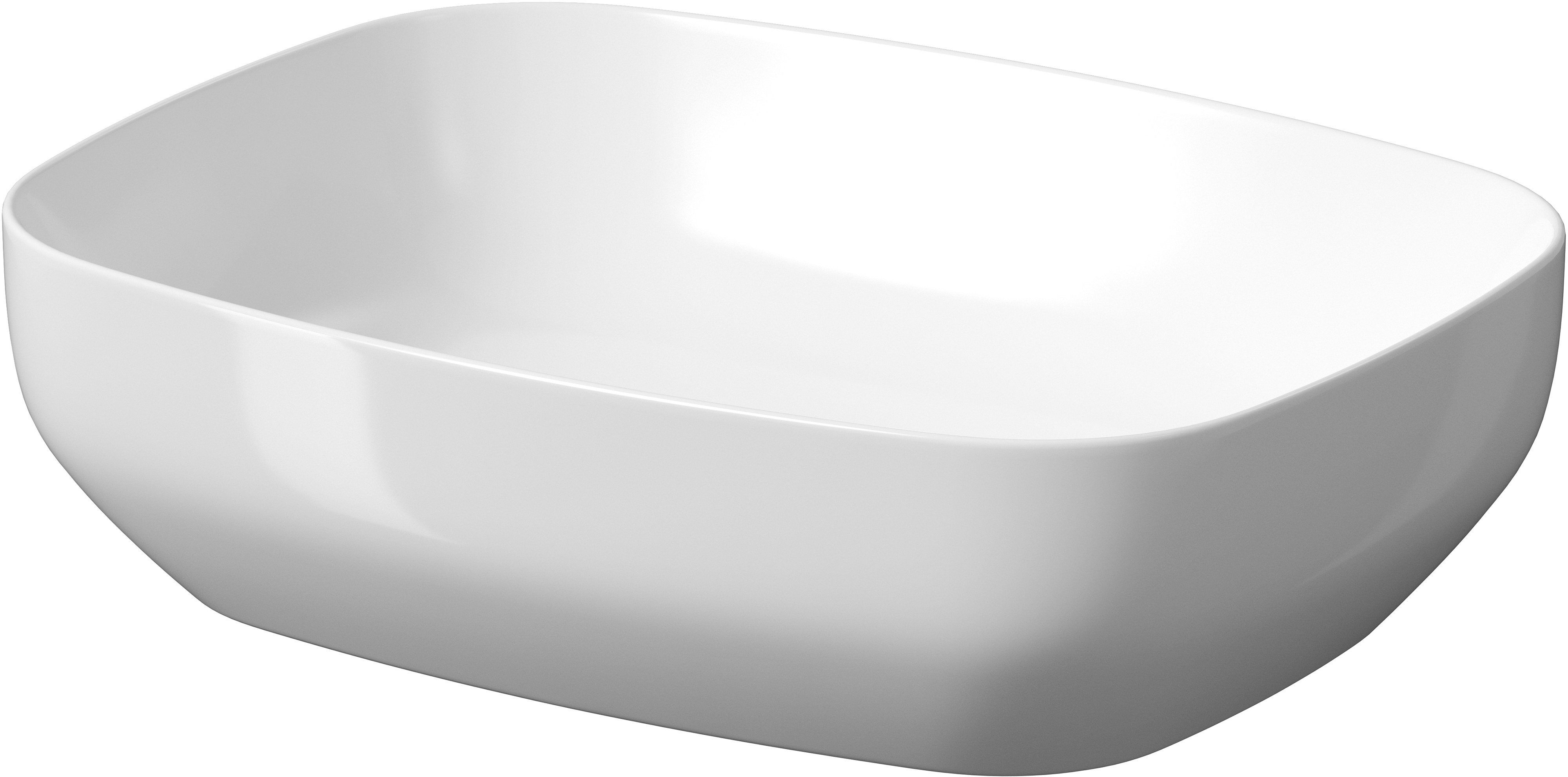 Cersanit Larga lavabo 50x38.5 cm rectangulaire à poser blanc K677-003