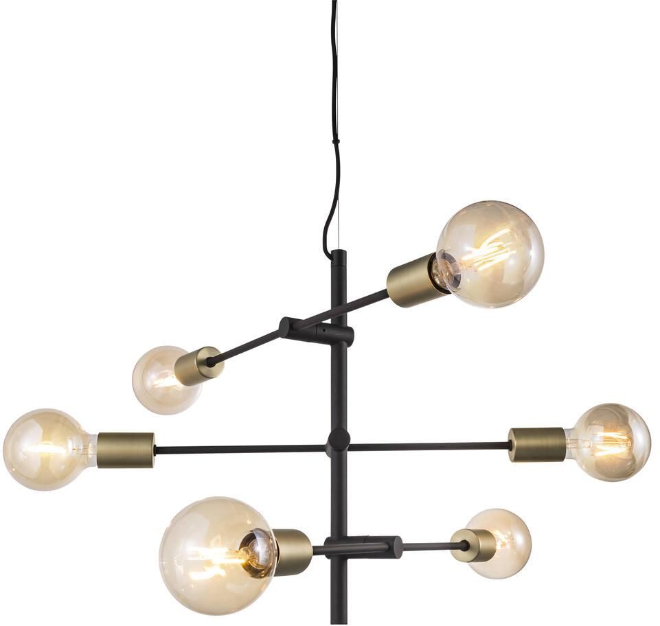 Nordlux Josefine lampe suspendue 6x28 W noir-laiton 48933003