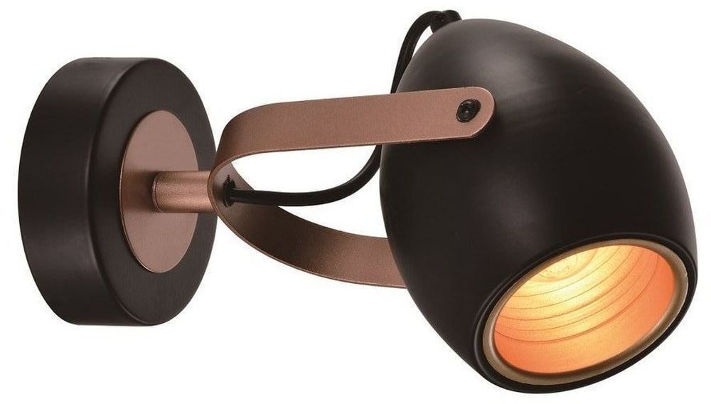 Candellux Anica applique murale 1x40 W noir-cuivre 91-81391