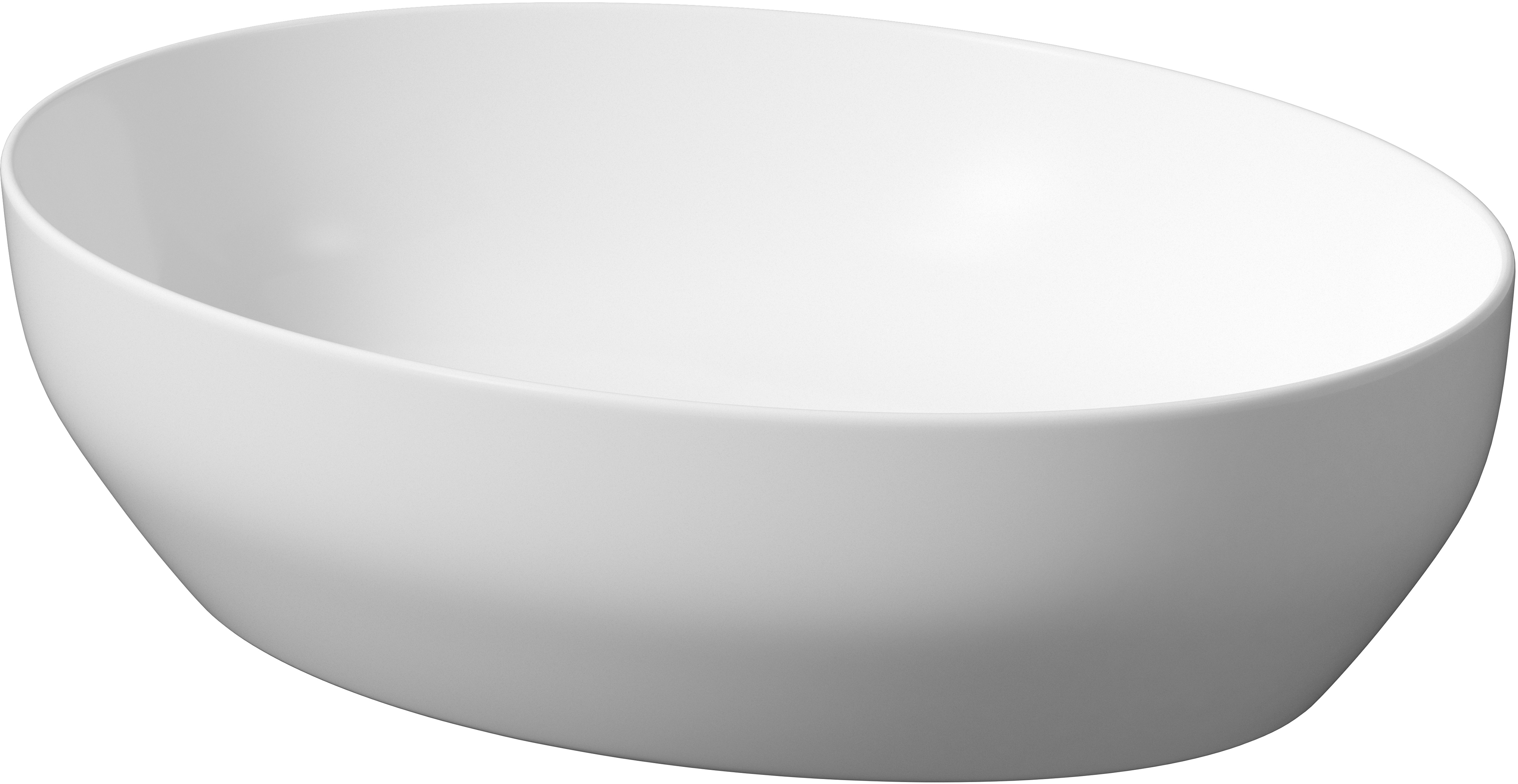 Cersanit Larga lavabo 50.5x38.5 cm ovale à poser blanc mat K677-017