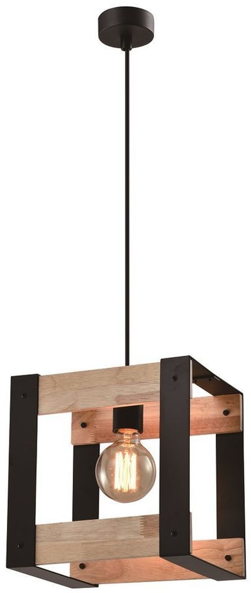 Candellux Varna lampe suspendue 1x40 W noir-bois 31-78513