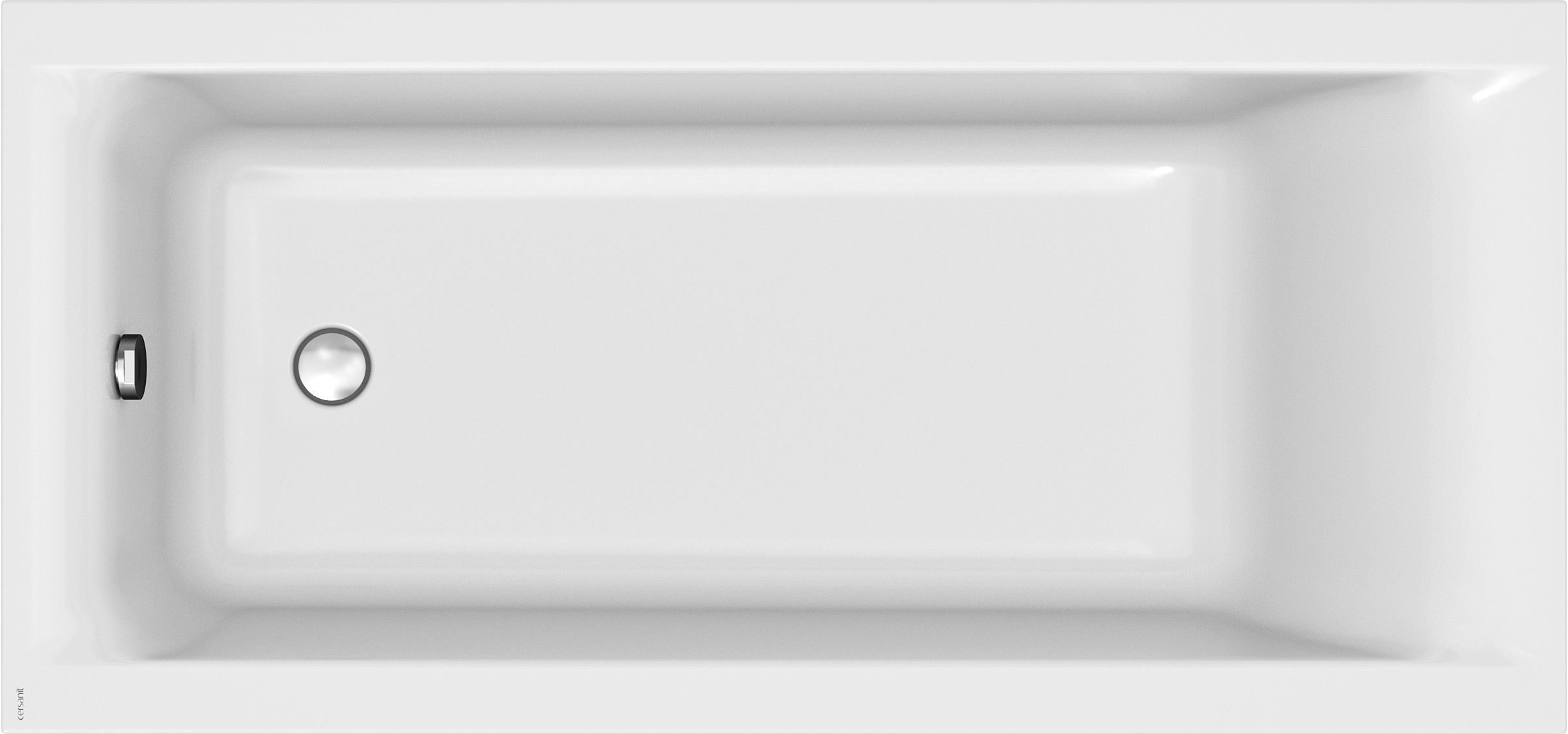 Cersanit Larga baignoire rectangulaire slim 160x75 cm blanc S301-305