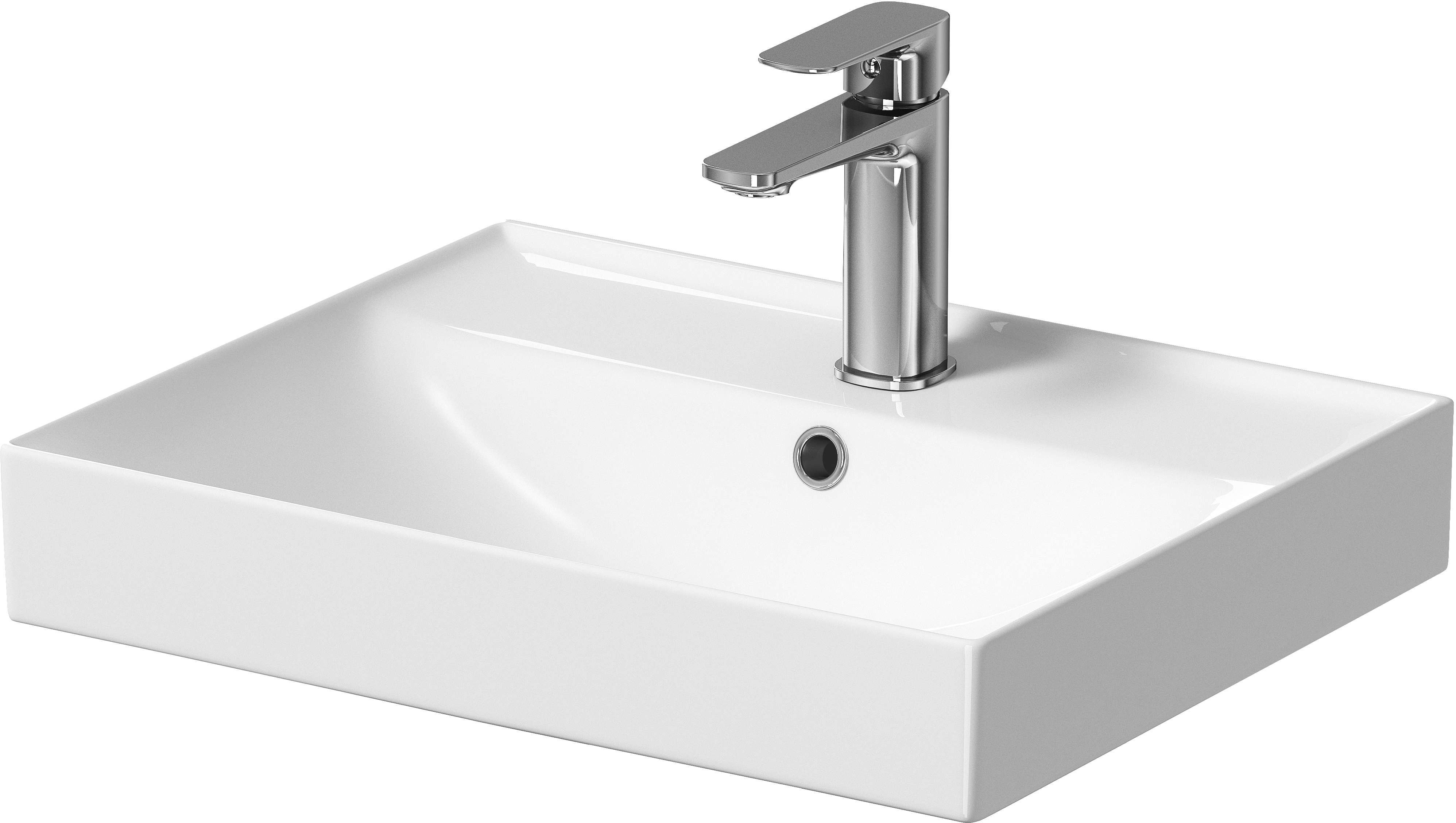 Cersanit Larga lavabo 50.5x40 cm rectangulaire de meuble blanc K120-008