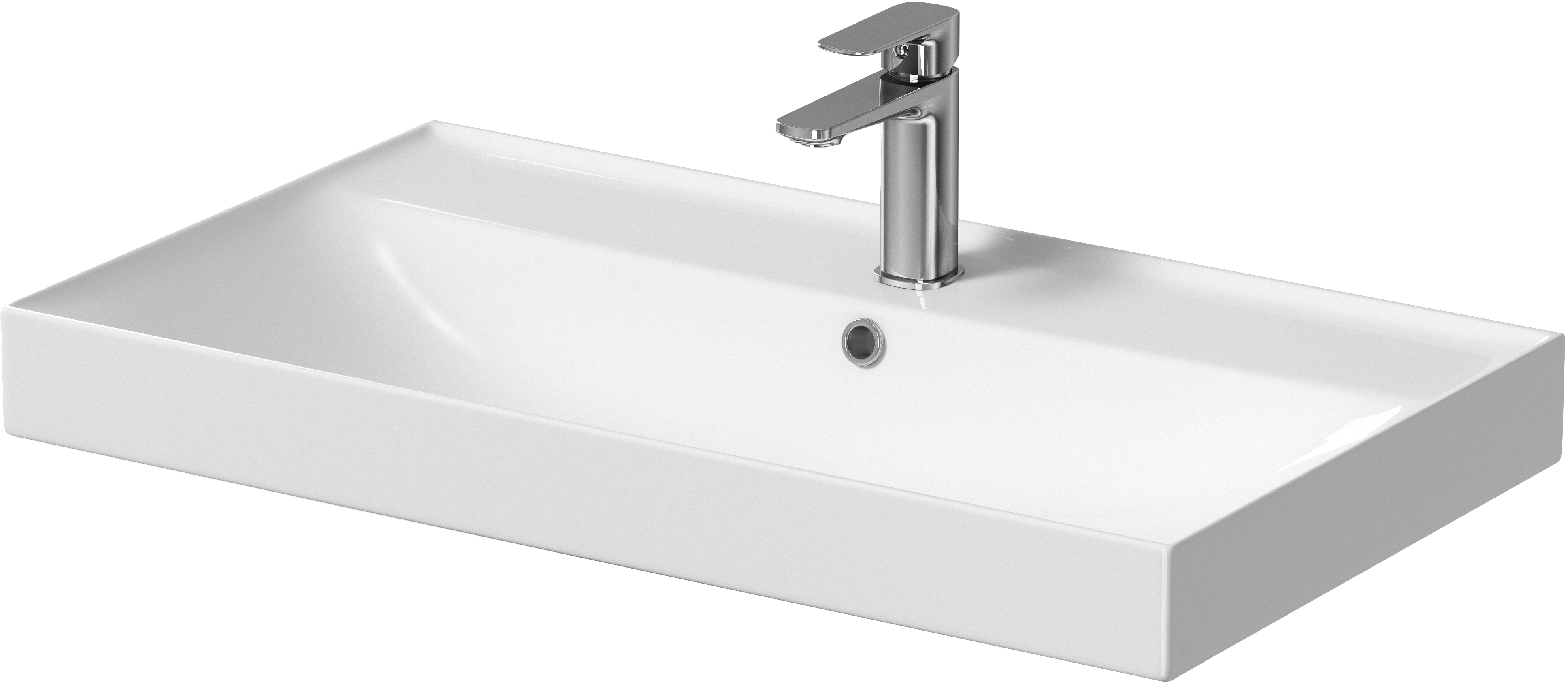 Cersanit Larga lavabo 81x46 cm rectangulaire de meuble blanc K120-010