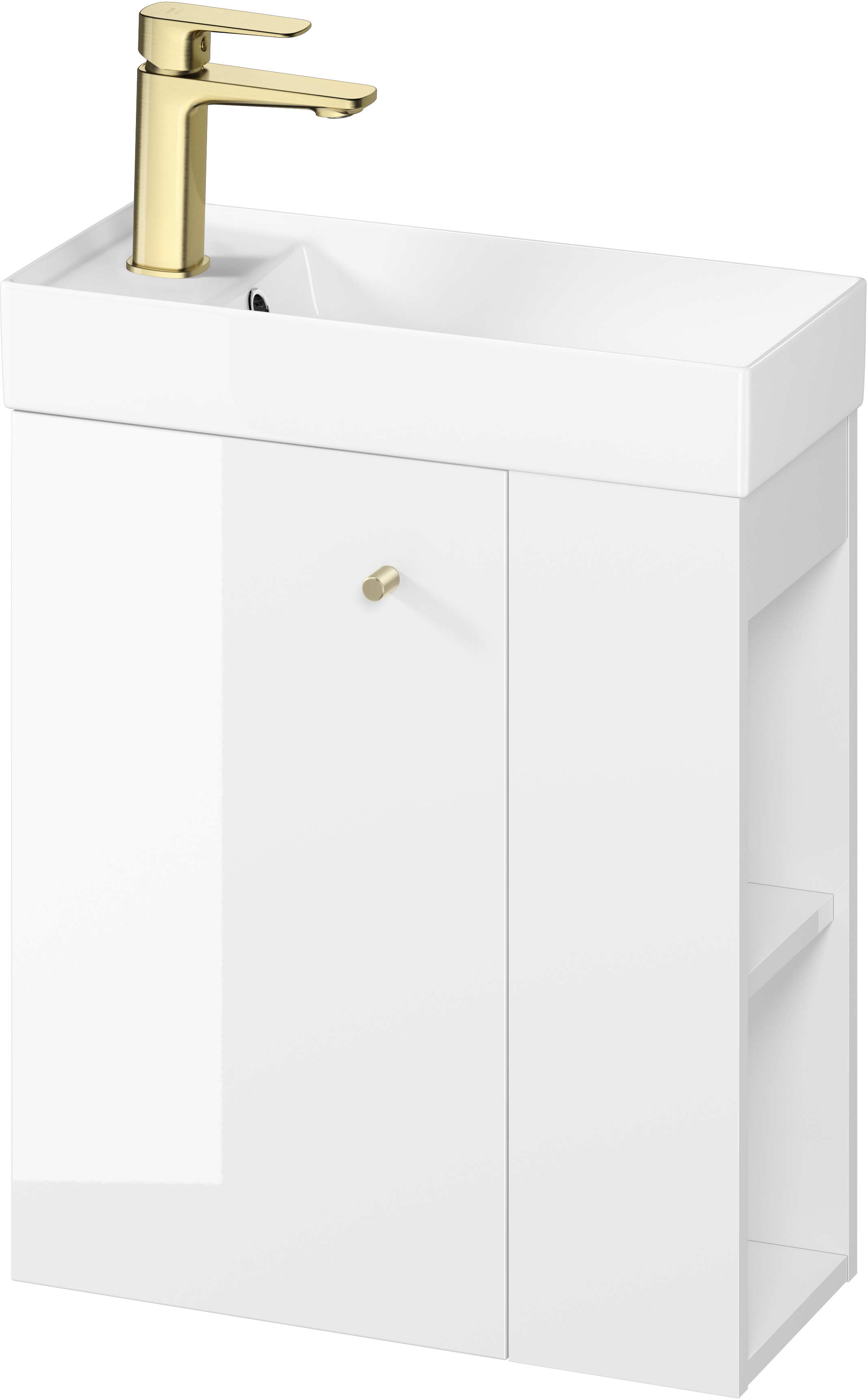 Cersanit Larga armoire 49.2x21.5x55.1 cm sous-lavabo suspendu blanc S932-110-DSM