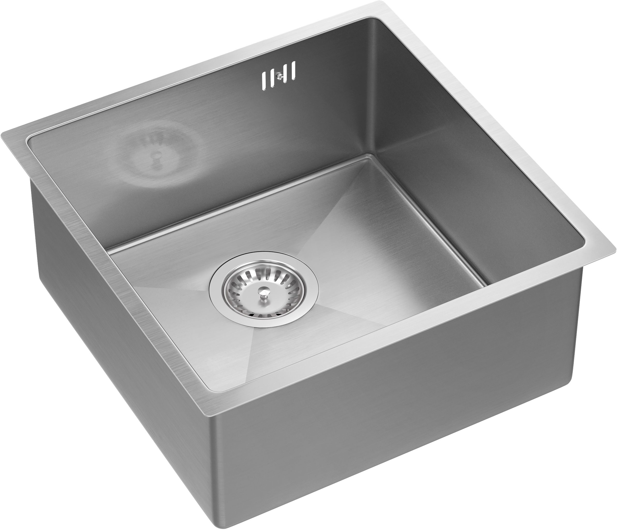 Quadron Anthony évier en acier inoxydable 44x44 cm acier MF4444BS