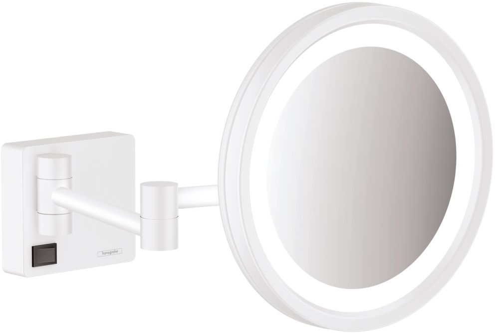 Hansgrohe AddStoris miroir cosmétique 21.7x21.7 cm arrondi avec éclairage blanc 41790700