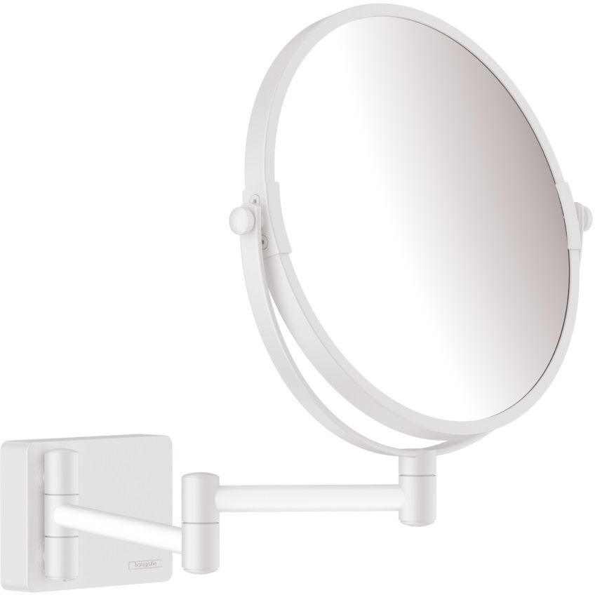 Hansgrohe AddStoris miroir cosmétique 24.6x24.6 cm arrondi blanc 41791700