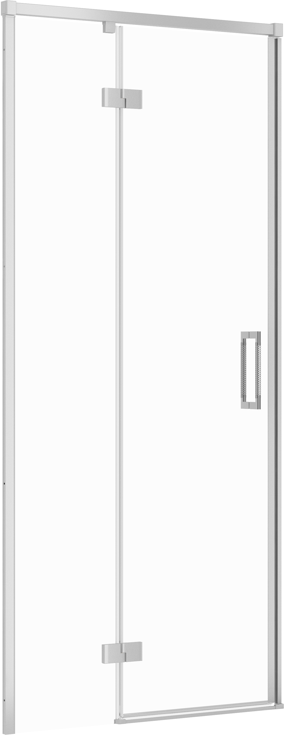 Cersanit Larga porte de douche 90 cm à ouverture basculante chrome brillant/verre transparent S932-120