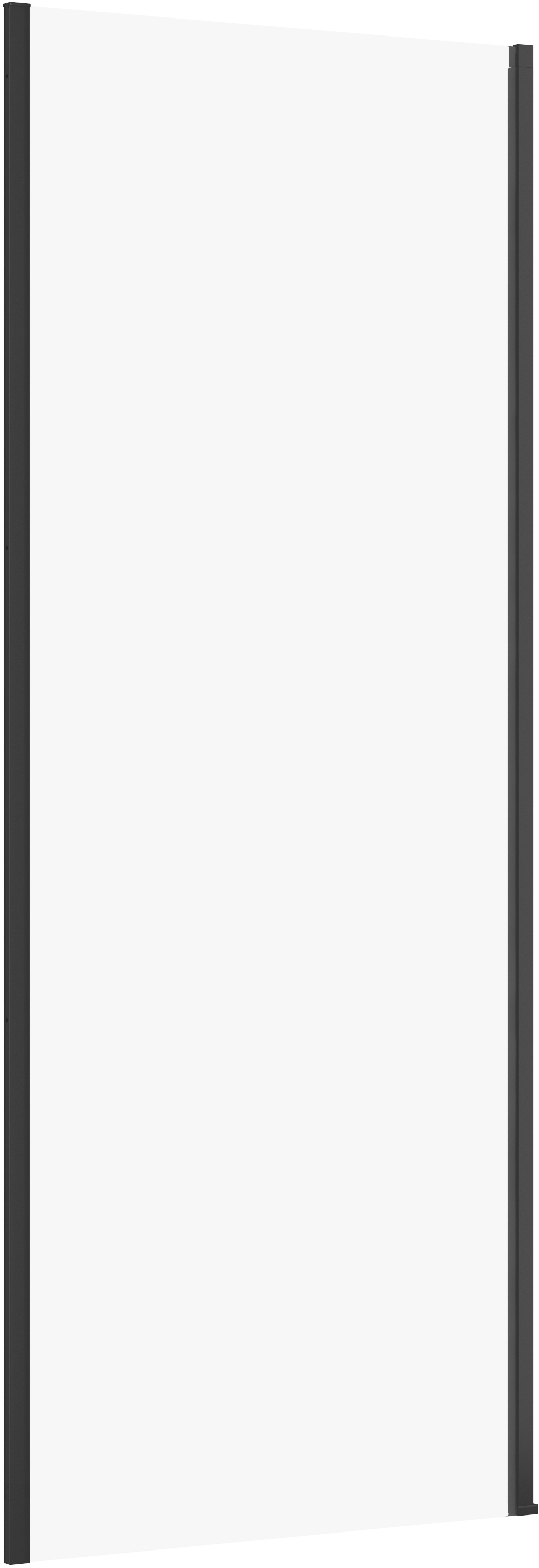 Cersanit Larga paroi de douche 80 cm noir mat/verre transparent S932-133