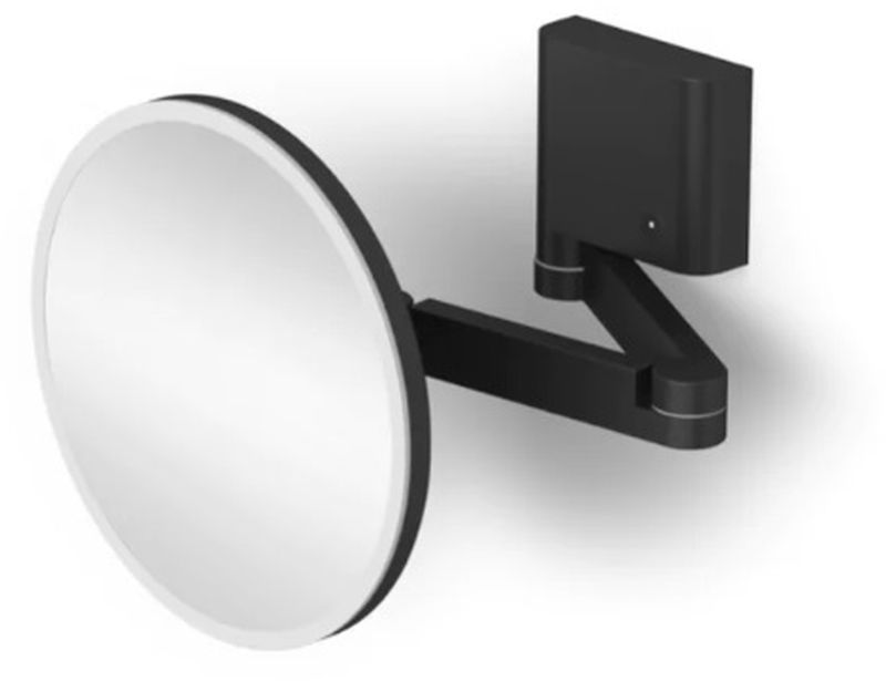 Stella miroir cosmétique 24x24 cm arrondi avec éclairage noir 22.00650-B