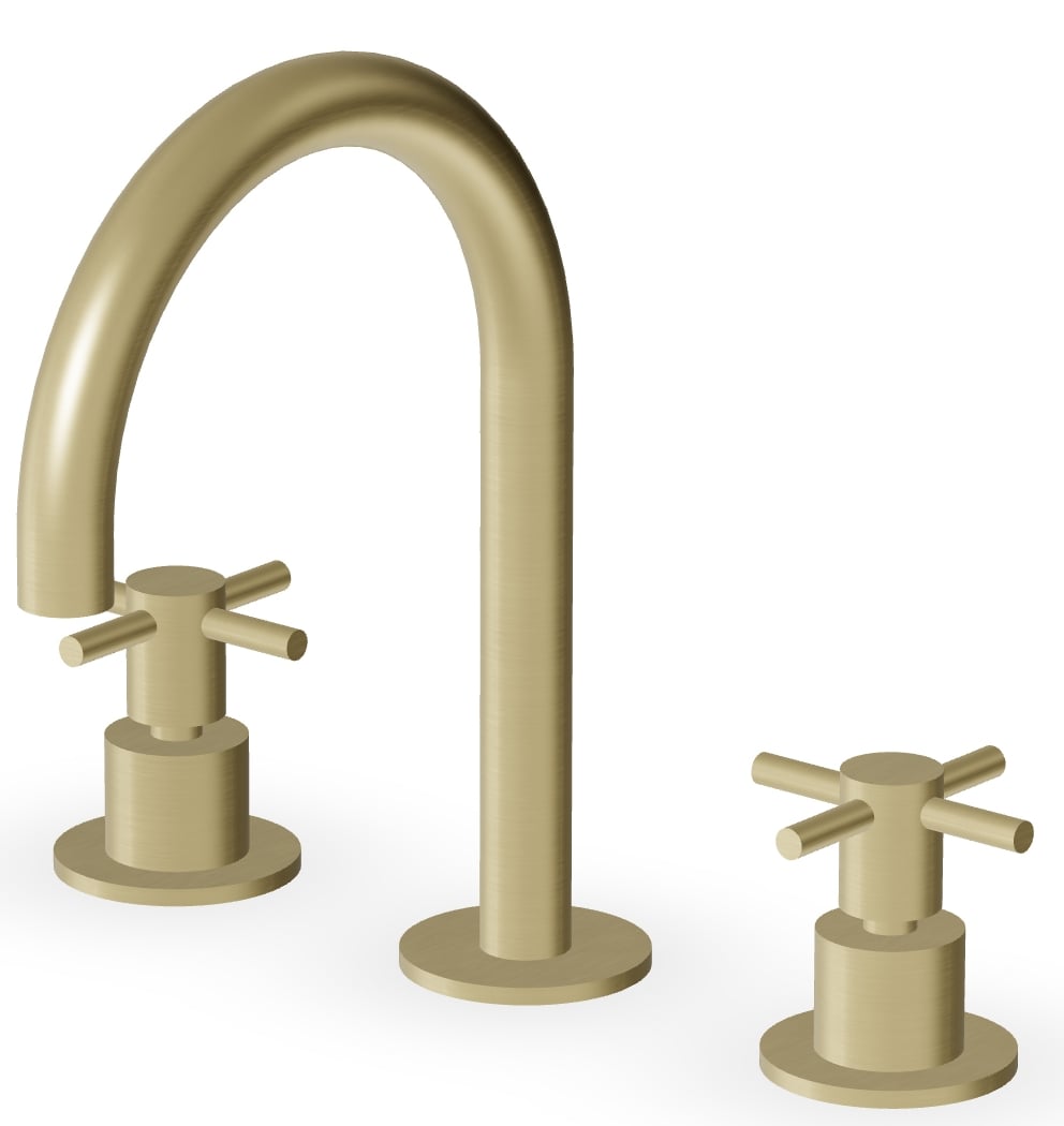 Zucchetti Helm mitigeur de lavabo sur pied doré ZHM515.XP31