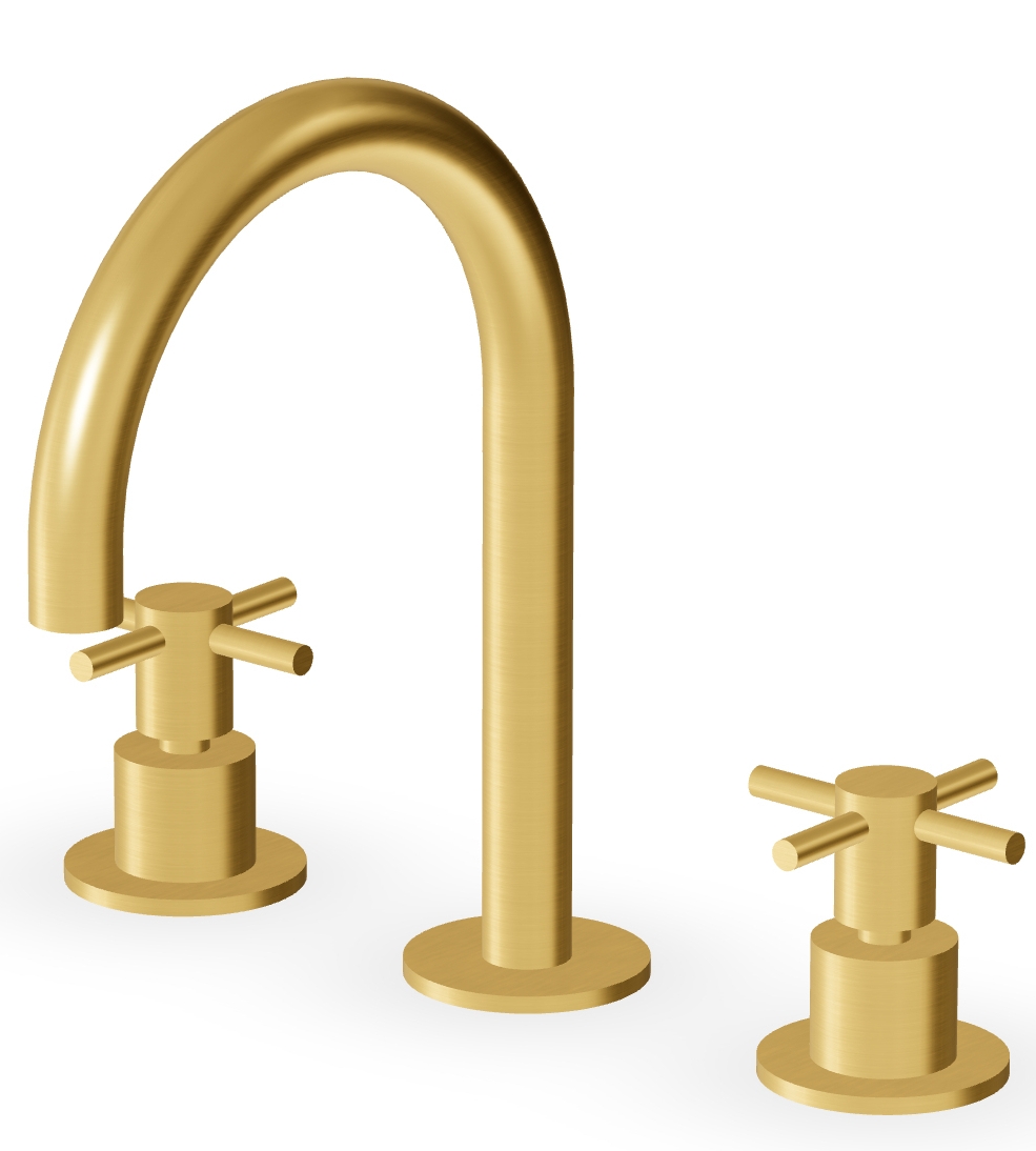 Zucchetti Helm mitigeur de lavabo sur pied doré ZHM515.XP41