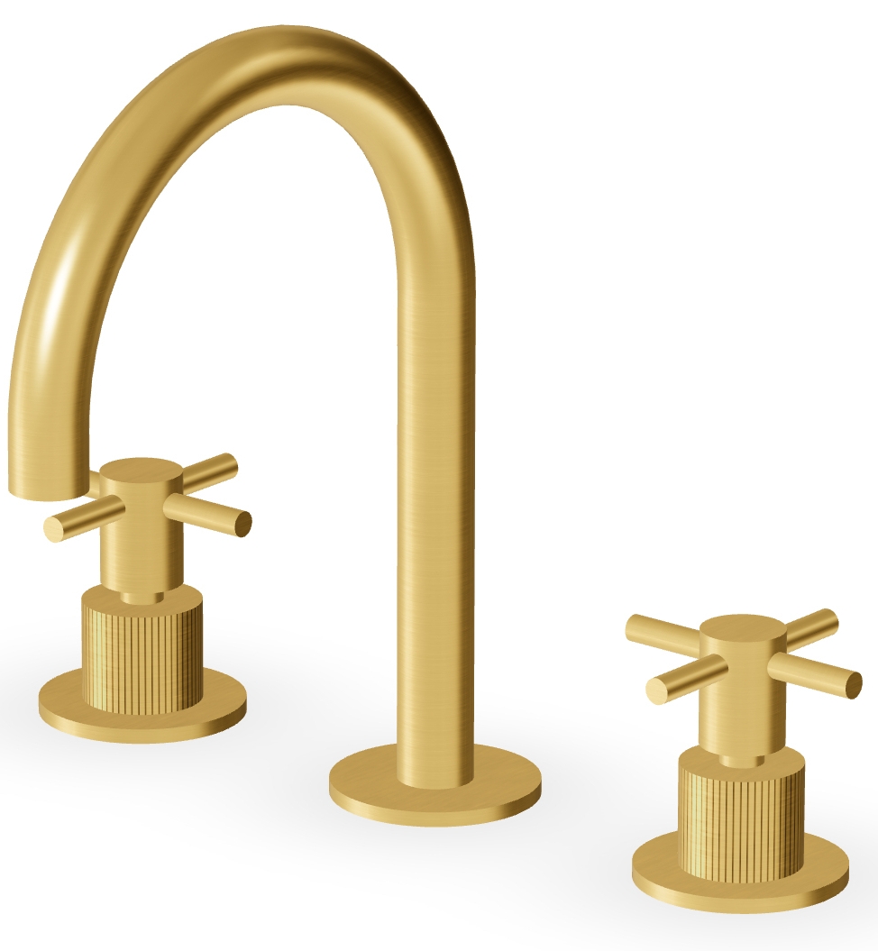 Zucchetti Helm mitigeur de lavabo sur pied doré ZHM515.XP41G2