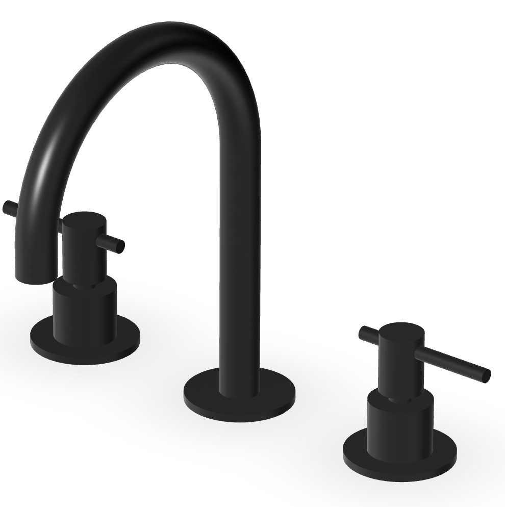 Zucchetti Helm mitigeur de lavabo sur pied noir ZHL515.XP81