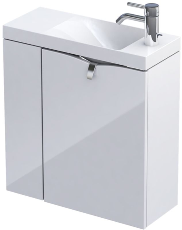 Oristo Siena lavabo avec meuble 55 cm blanche OR45-ZD2D-55-1-L