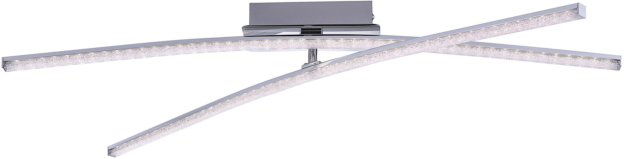 Just Light Simon plafonnier 2x8 W chrome-cristal 11292-17