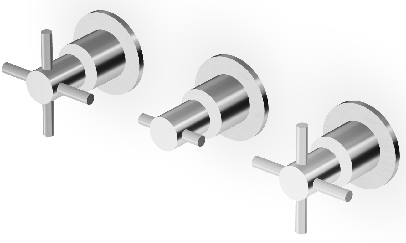Zucchetti Helm mitigeur de lavabo encastrée acier ZHM695.X