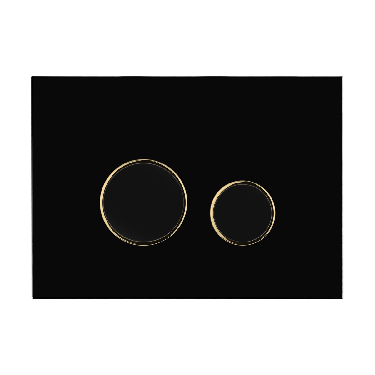 Oltens Lule bouton de chasse d'eau pour WC noir mat/doré mat/noir mat 57106300