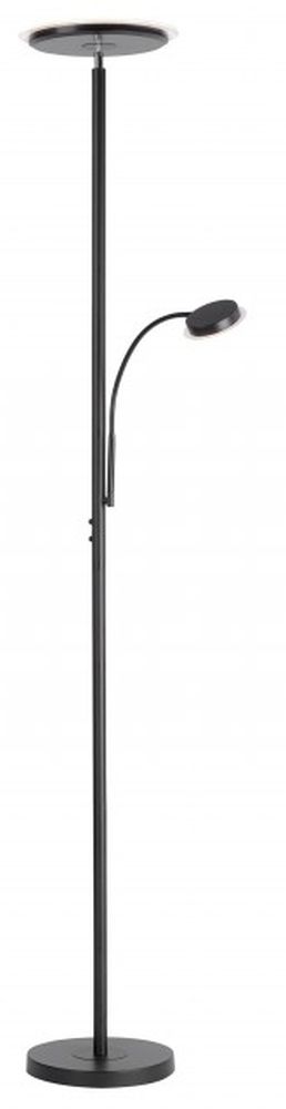 Just Light Hans lampadaire 2x22 W noir 11709-18