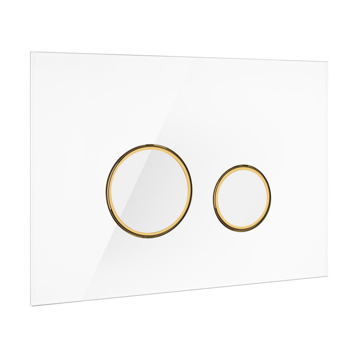Oltens Lule bouton de chasse d'eau pour WC blanc/doré mat/blanc 57203000