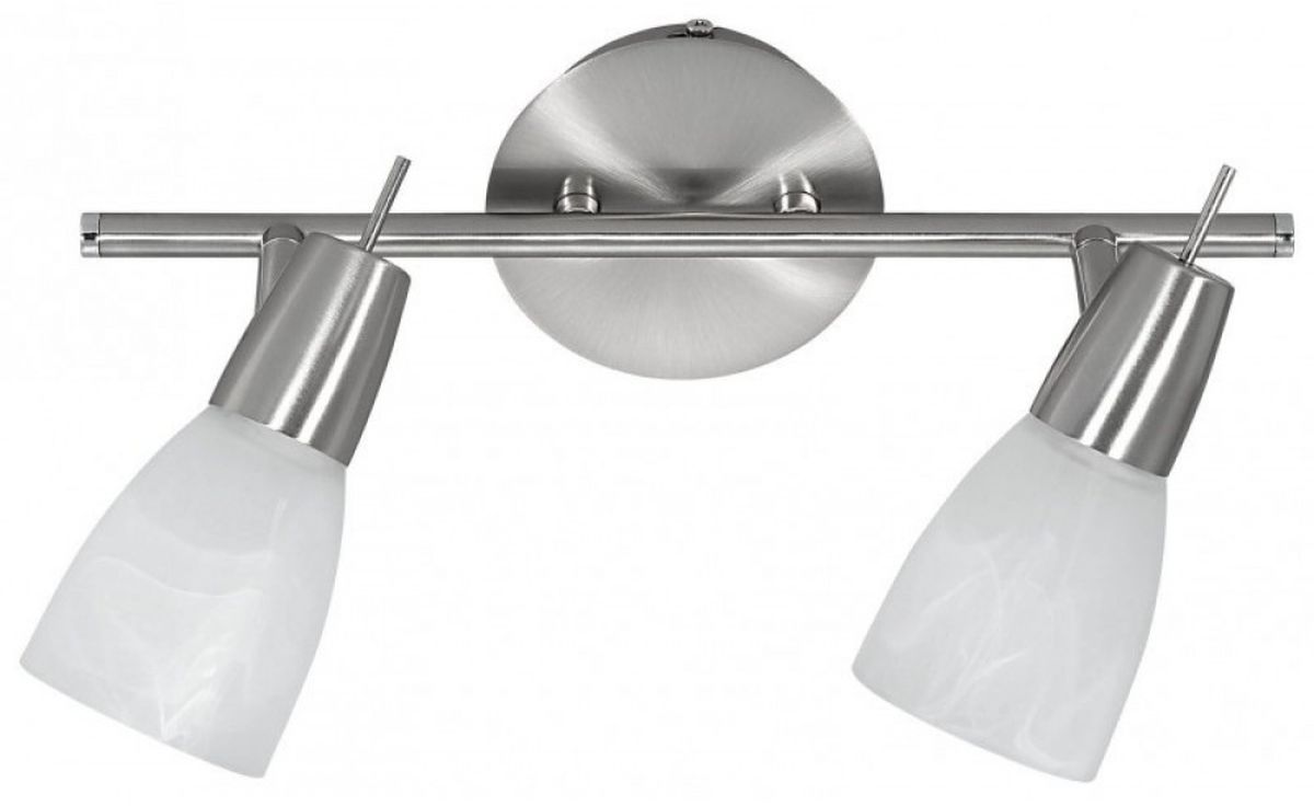 Just Light Julia plafonnier 2x4 W blanc-acier 11862-55
