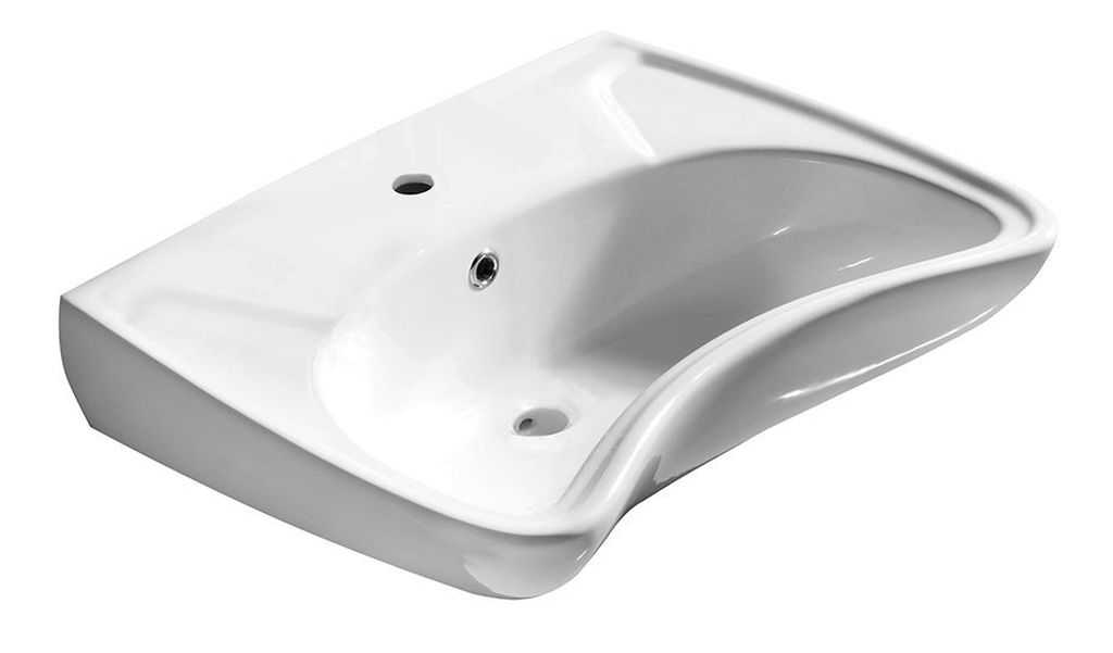 Isvea Handicap lavabo 59.5x45.6 cm rectangulaire classique pour les handicapés blanc 10TP60060