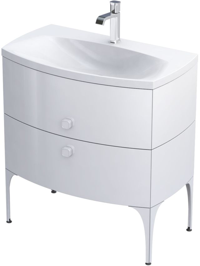 Oristo Louis armoire 81.6x47.7x55.4 cm sous-lavabo suspendu blanc OR50-SD2S-82-1