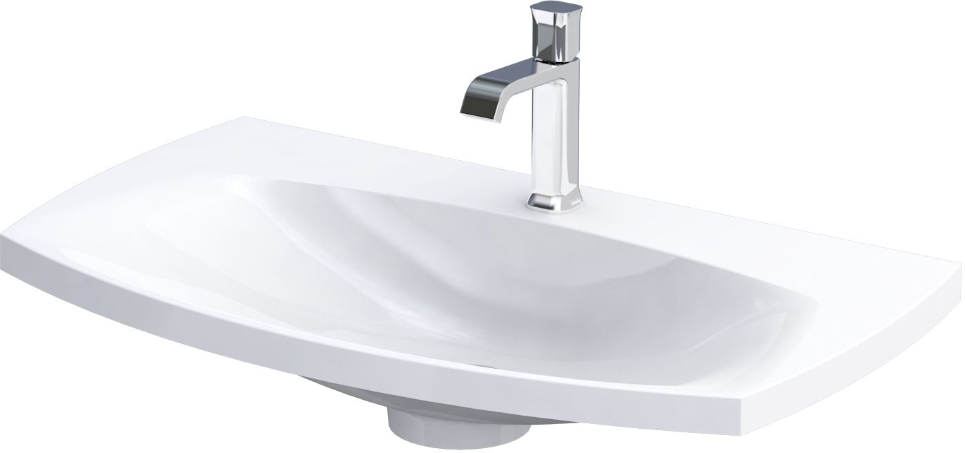 Oristo Louis lavabo 82x48 cm rectangulaire de meuble blanc UME-LU-82-92