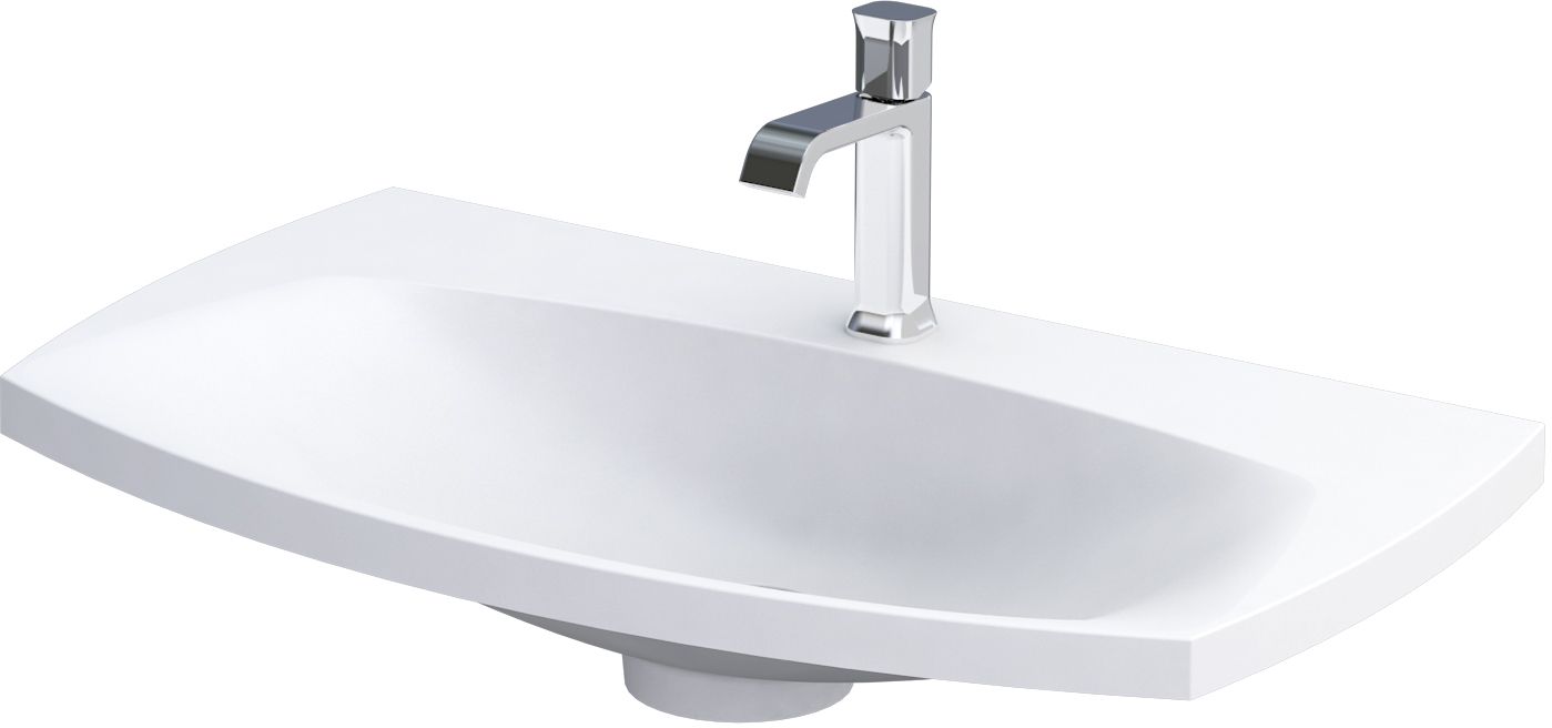 Oristo Louis lavabo 82x48 cm rectangulaire de meuble blanc UME-LU-82-93