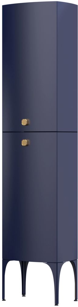Oristo Louis armoire 47x32.5x170 cm latérale suspendue bleu OR50-SB2D-47-14