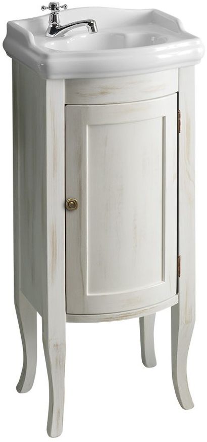 Sapho Retro armoire 36.5x28x85 cm sous-lavabo sur pied blanc-bois 1641