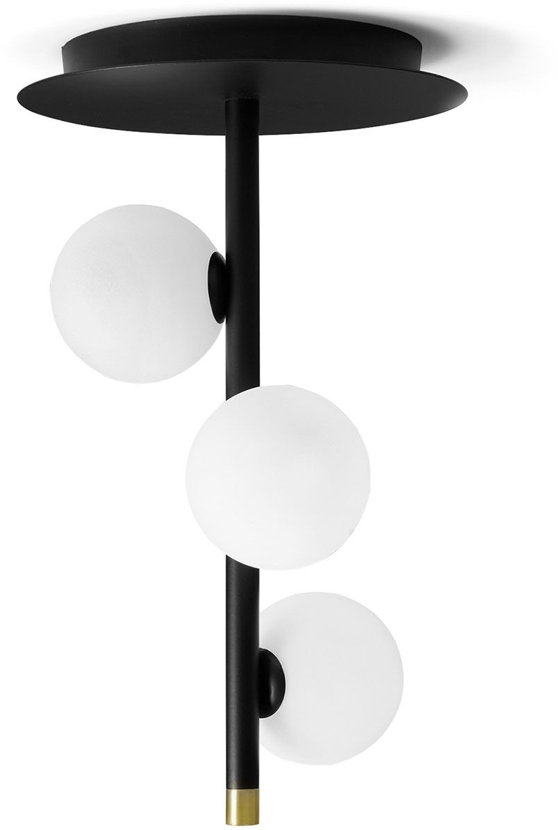 Miloox Pomi plafonnier 3x40 W blanc-noir 1744.103