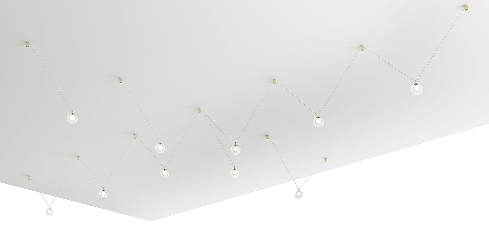 Miloox Aladino lampe suspendue x40 W transparent-doré 1744.149