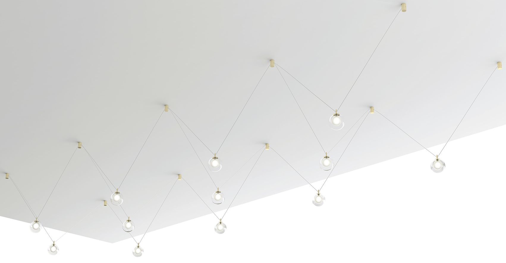 Miloox Aladino lampe suspendue x40 W transparent-doré 1744.172