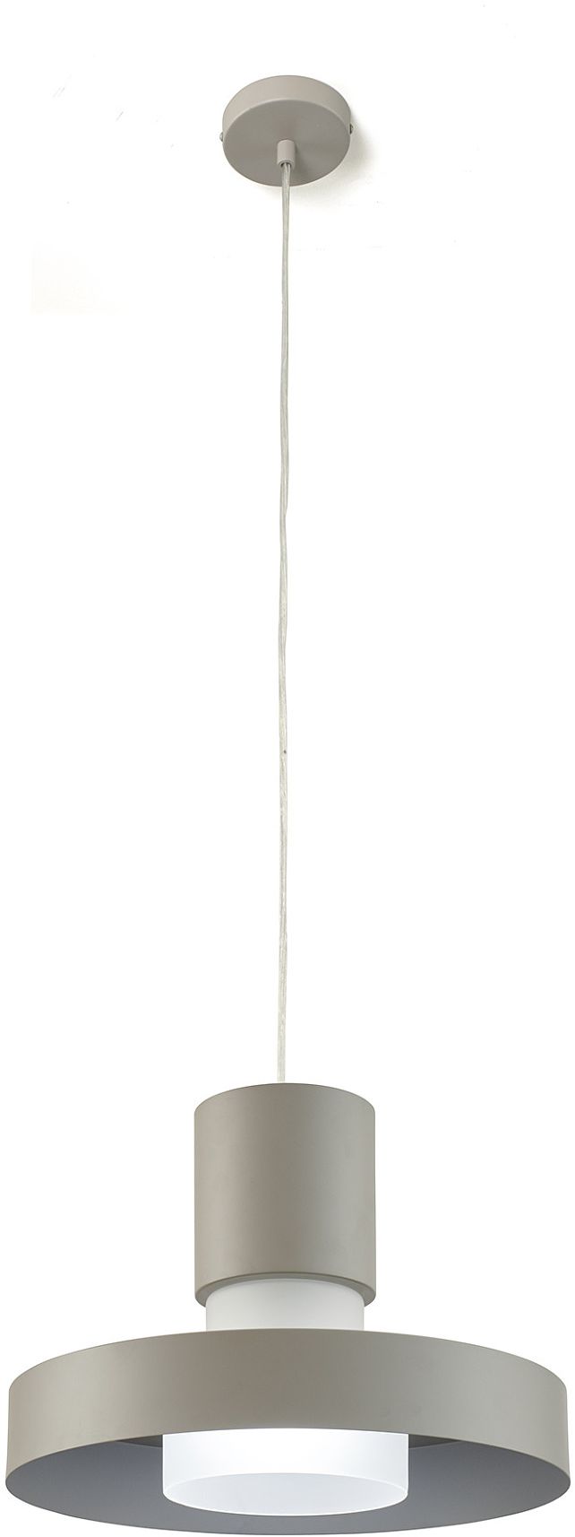 Miloox Babele lampe suspendue 1x40 W blanc-gris/cendre 1744.174