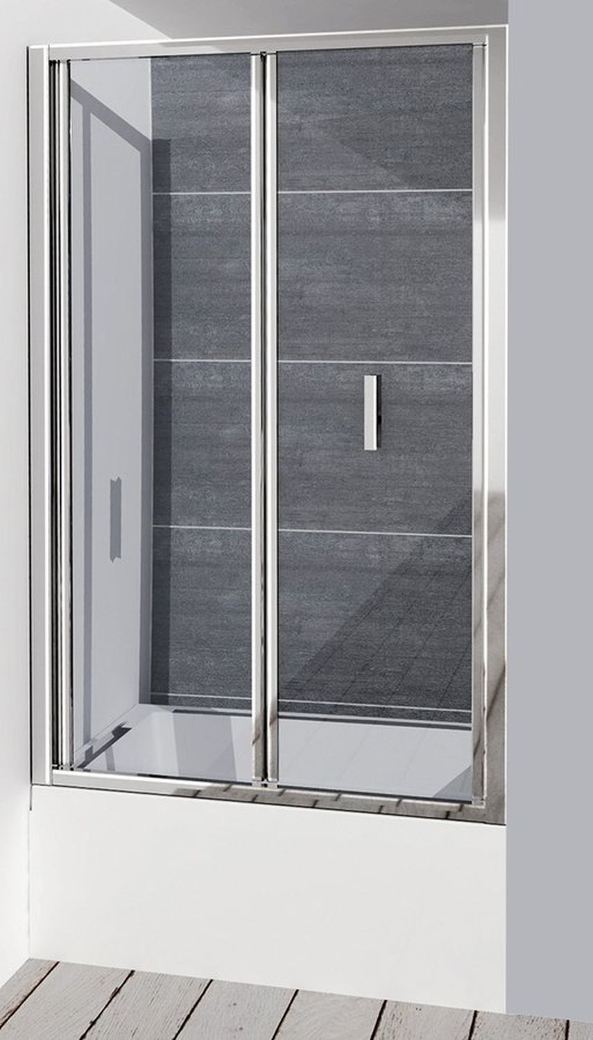 Polysan Deep porte de douche 100 cm pliable chrome brillant/verre transparent MD1910