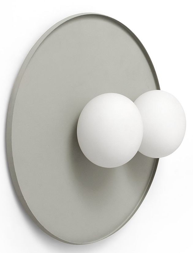 Miloox Pot applique murale 2x28 W blanc-gris 1744.181