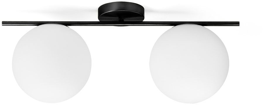 Miloox Jugen Black plafonnier 2x40 W blanc-noir 1744.201